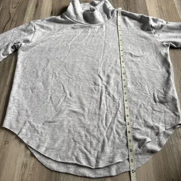 Offline By Aerie Softest Gray Mock Neck Fleece Comfy Light Pullover Sweatshirt S - Picture 7 of 9
